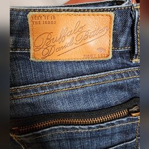 Women's Buffalo David button jeans dark denim with zipper pockets